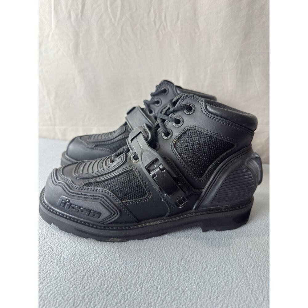 Icon Field Armor Chukka Boots Men’s Size 7 Black Motorcycle Riding Biker